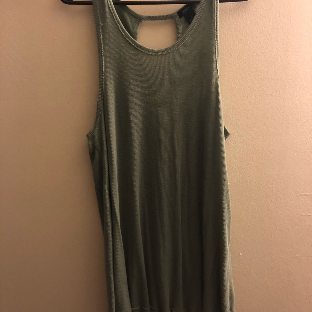 Women's green tunic tank